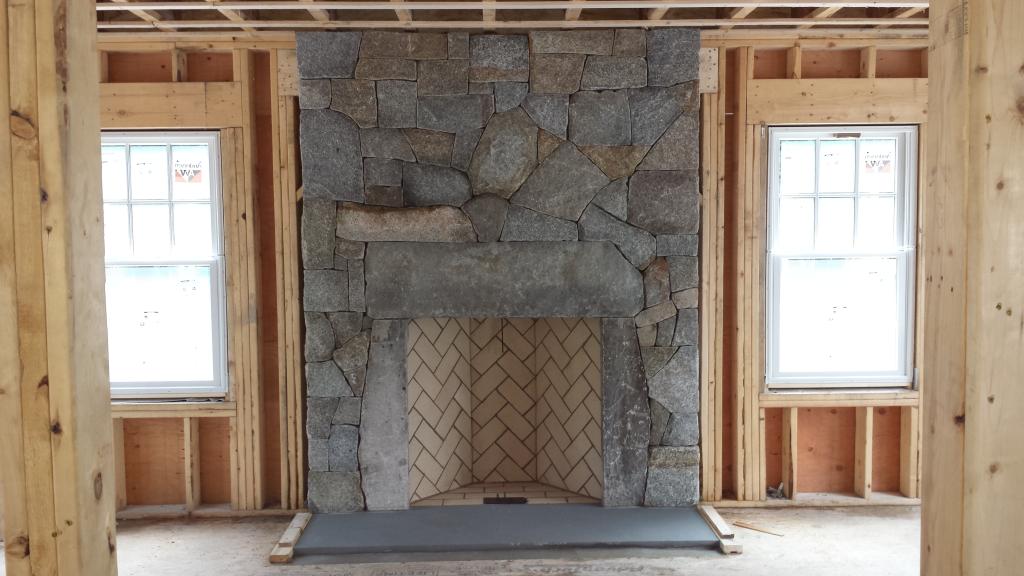 Finished Granite Rumford Fireplace