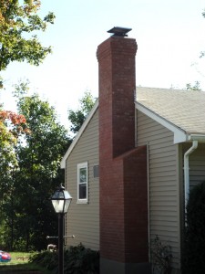 Brick masonry chimney