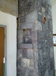 Corinthian Granite Stone Chimney