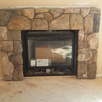 Stone fireplace
