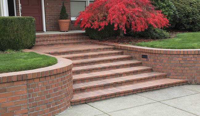 Brick Steps and Walkway Construction