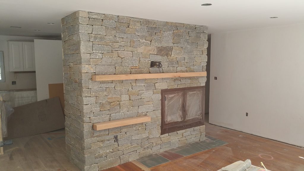 antique granite fireplace