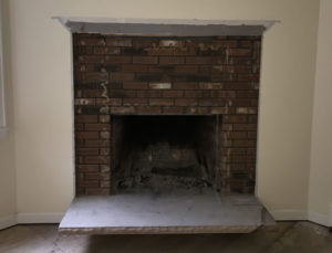 Fireplace Makeover Before Photo