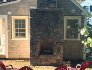 Outdoor Fireplace Construction After Photo