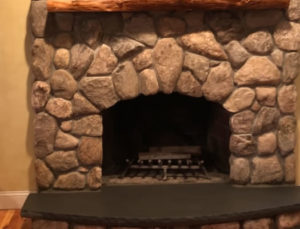 Stone Fireplace After Makeover
